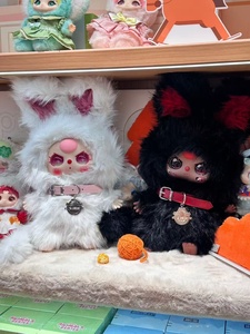 Màu đen và trắng đối diện đôi tái sinh bí ẩn Hộp bí ẩn mới bé ba nhân vật hoạt hình thỏ dễ thương hộp mù - Product Image 5