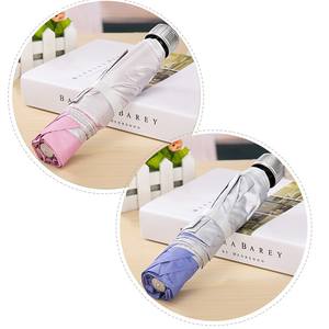21" 7K Silver Glue Fiberglass Frame UV Protection Plastic Handle Three-Folding Business Gift <b>Umbrella</b>-Cheap Promotional Gift - Product Image 6