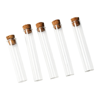 Flacons en verre noir/transparent de 120 mm et 125 mm avec bouchon en liège, tube en verre dépoli personnalisé avec logo pour l'emballage d'accessoires de papier à rouler