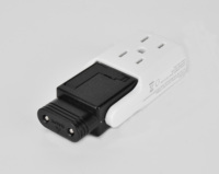 Adaptateur de voyage universel de poche fin Foxcan avec 3 prises américaines, adaptateurs de prise rotatifs portables pour ordinateur portable, appareil photo, écouteurs