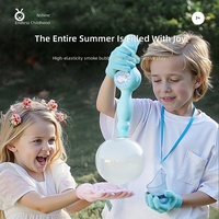 Nouvelle machine à bulles de fumée en plastique Onshine, baguette magique extensible, souffleur de bulles électrique style fille pour enfants - Jeu en extérieur