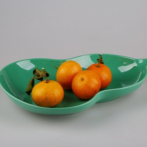 Plato de Servir de Melamina en Forma de Calabaza, Tamaño Mediano, Plato de Plástico Duradero, Diseño Moderno, Color Sólido, para Cocina y Comedor - Product Image 3