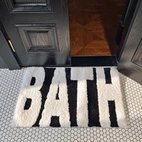 Alfombra de Baño Divertida FIGOO, Alfombra de Baño con Diseño de Despúas, Alfombra de Baño Bonita, Antideslizante, Suave para el Suelo de la Ducha