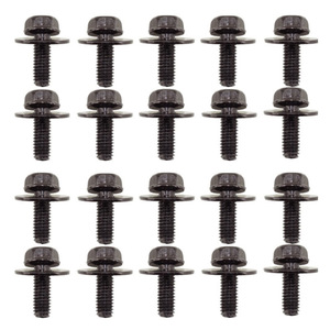 Vis universelles automobiles M6 16mm 17mm, boulons de carrosserie en fer zingué pour fixation des ailes et des passages de roue - Product Image 3