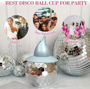 Cadılar bayramı hediye toplu plastik disko topu fincan payet sıska akrilik kapaklar için <span class=keywords><strong>20</strong></span> <span class=keywords><strong>oz</strong></span> Tumblers düğün parti Drinkware - Product Image 5