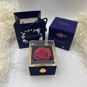 Creative Vintage Rotary <strong>Rose</strong> <strong>Jewelry</strong> <strong>Box</strong> for Necklace Luxury Custom Logo for Valentine's Day and Christmas Gift - Product Image 1