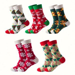 Wholesale Custom Holiday Home <b>Socks</b> Santa Jacquard Pattern Cotton Anti-Bacterial Casual Designer Loveliy Funny Unisex Christmas - Product Image 1