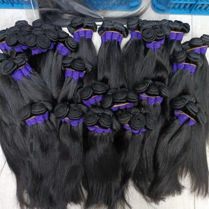 Wholesale Letsfly Straight and <b>Body</b> <b>Wave</b> Human Hair Extensions Remy Brazilian Natural Hair Bundles 20PCS/KG - Product Image 1