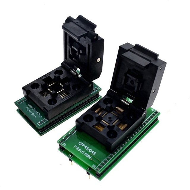 QFP48 to DIP48 TQFP32 QFP32 to DIP3 IC Test Socket 0.5mm Pitch LQFP48 to DIP48 Programming Adapter / TQFP48 to DIP48 Adapter