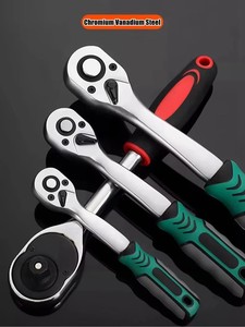 Clé à cliquet rapide 24/72 dents, 3 tailles (1/2, 1/4, 3/8), clés volantes, clé à douille bidirectionnelle, outils de réparation pour véhicules et vélos - Product Image 2