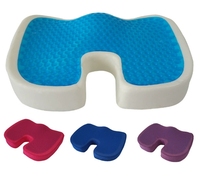Oreiller en mousse à mémoire améliorée en gel de refroidissement tissé SZPAN pour soulager la douleur du coccyx sciatique longtemps assis