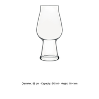 Verre Ipa Collez Birrateque 54 cl Luigi Bormioli H 18,4 cm Ø 8,8 cm