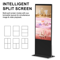 numérique publicitaire mince Structure de cadre en aluminium Protection en verre trempé Lecteur multimédia de lecture vidéo 4K