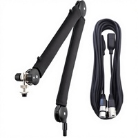 Rode PSA1+ Plus, bras de microphone rotatif à 360 degrés, trépied de table noir + câble XLR Keepdrum