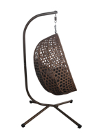 Fauteuil suspendu œuf en rotin PE résistant aux intempéries, style nordique minimaliste, pour intérieur et extérieur, best-seller