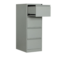 Gabinete Metálico Vertical de 4 Cajones, Plegable, Ideal para Oficina, Superventas