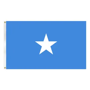 Bendera Negara Somalia dan Bendera Nasional, Poliester 3x5FT Harga Murah dengan Dua Grommet