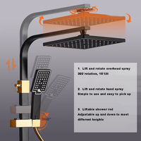 Ensemble de douche piano de luxe moderne, ensemble de robinets de douche multifonctionnels, technologie de qualité pour construire un ensemble de douche de salle de bain.