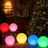 Boule lumineuse LED, lumières de Noël, IP65, étanche, alimentée par énergie solaire, changement de couleur, sphère décorative, rechargeable, décoration de fête, cadeau