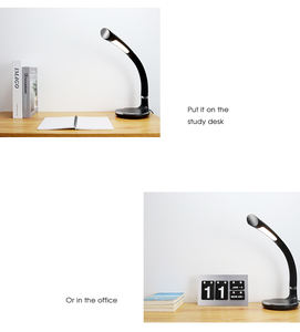 Lámpara <span class=keywords><strong>LED</strong></span> de mesa moderna con carga inalámbrica, luz de escritorio plegable y duradera, con 5 modos de brillo, protección ocular, puerto USB - Product Image 5