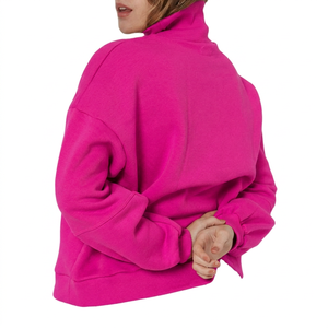 Pull à manches longues confortable pour femme, style décontracté, col montant, sweat-shirt de luxe, tissu de qualité supérieure - Product Image 2