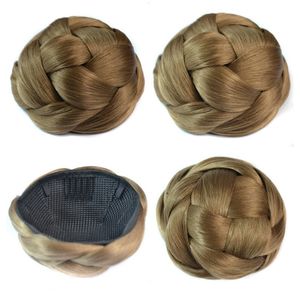 Perruques de style droit en fibre synthétique haute température pour femmes avec extensions de cheveux à bouton pression Chic <span class=keywords><strong>Chignon</strong></span> Design - Product Image 4