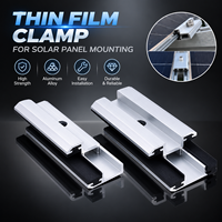 Pince de fixation pour panneau solaire en aluminium 6005-T5, pince intermédiaire pour film mince, support photovoltaïque sans cadre, clip EPDM