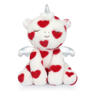 Peluche Unicorno V404 di Alta Qualità, 12 Pollici, Morbido con Motivo a Cuori, Regalo Romantico per Moglie, Bambini, Fidanzata - Product Image 1