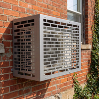 Boîtier de condenseur mural YOD HVAC pour mini-split, unités de pompe à chaleur, unités extérieures de climatiseur, couvercle métallique pour climatiseur extérieur