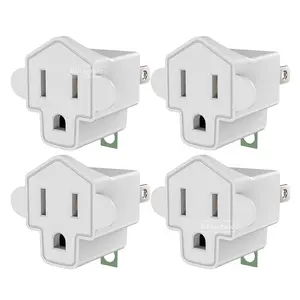 3 Prong to 2 Prong Polarized Grounding Adapter, Wall Outlet Converter JACKYLED 3-Prong Adapter