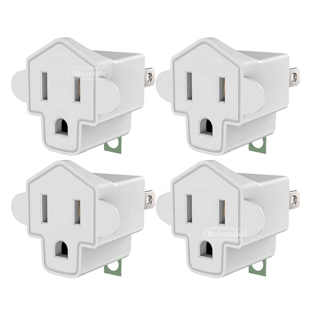 3 Prong to 2 Prong Polarized Grounding Adapter, Wall Outlet Converter JACKYLED 3-Prong Adapter