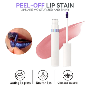 Hochwertiger veganer Peel-Off-Lippen fleck 9 Farben Benutzer definiertes Logo Wasserdichtes, langlebiges Filmgel Flüssiger Lip gloss in One-Lip Liner - Product Image 5