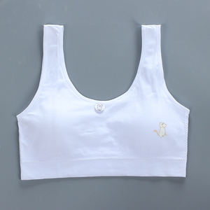 Ropa Interior para Niñas YCH, Tirantes Anchos, Sin Costuras, Tejido Elástico, Transpirable, para Estudiantes en Periodo <span class=keywords><strong>de</strong></span> <span class=keywords><strong>Pubertad</strong></span>, Talla Grande, Sujetador <span class=keywords><strong>de</strong></span> Algodón y Viscosa - Product Image 3