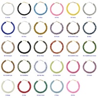 Mode Meisjes 6,5 cm Grote Cirkel Oorbellen Volledig Bezette Strass Viscose Show Oorbellen Kleurrijke Plastic Kristal Creool Oorbellen