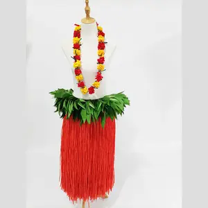 Rayon fio saia de grama KN-hsk001 vestido de cabelos macios e confortáveis, vestido de decoração do havaí, acessórios para festival
