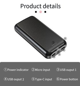 Fuerte duradera de alta capacidad 20000 mAh Inalambrico externa del banco de potencia 20000 mah portátil <span class=keywords><strong>Qi</strong></span> <span class=keywords><strong>Powerbank</strong></span> - Product Image 2