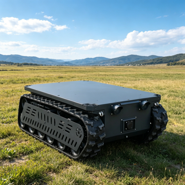 Tins12E Big Payload Electric Mobile Robot Platform Rc Rubber Track Crawler Robot Chassis for Transportation