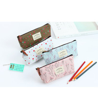 Trousse à crayons florale en toile créative Trousse à crayons mignonne pour étudiantes Fourniture directe en usine