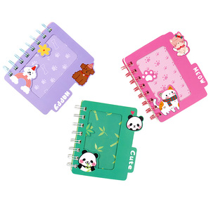 Cute Spiral Notebook for Kids with Panda Cat <strong>Dog</strong> Design, Stationery Gift Set, School Supply Colourful Pocket <strong>Journals</strong> for Girls - Product Image 6