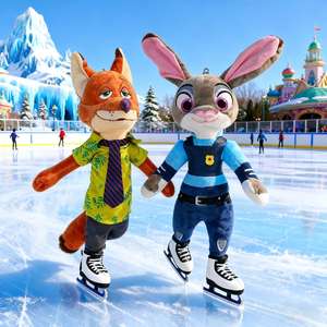 TikTok热卖动物园毛绒玩具娃娃40-60厘米，以狐狸尼克兔和朱迪为特色，非常适合儿童礼物和娃娃机 - Product Image 1