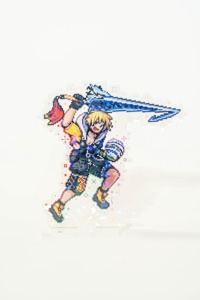 OEM ODM Anime <span class=keywords><strong>Final</strong></span> <span class=keywords><strong>Fantasy</strong></span> X Présentoir en acrylique Pixel Art Double Face Holographique Craquelé FFX Tidus Yuna Auron Lulu Rikku - Product Image 2