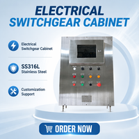 Armoire de distribution électrique, armoire de commande électrique IP56 SS316L AC220V 20A pour centrales électriques et systèmes d'automatisation pétrochimique