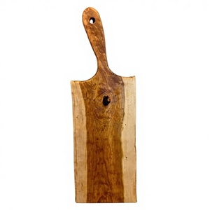 Planche à découper en cerisier à bord vif faite à la main, 28 pouces, planche en bois de cerisier rustique avec grain naturel pour hacher, servir et cuisine - Product Image 1