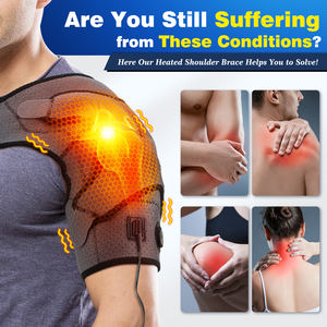 Compresa Caliente para Alivio del Dolor Fitease, Masajeador de Hombros de Fisioterapia, Calefacción Eléctrica, Vibración de 3 Niveles, CA 100-240V - Product Image 2
