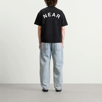 T-shirt pour homme en coton lourd 100% imprimé à l'écran, coupe ample et surdimensionnée