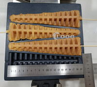 Gaufrier professionnel en acier inoxydable antiadhésif à plaques interchangeables en forme d'arbre pour gaufres Lolly et gaufres de Noël, vente en gros d'équipement de restauration