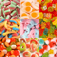 Bonbons gélifiés aux fruits mélangés en gros, saveur sucrée et acidulée, Halal, personnalisables OEM, marque privée, usine, sac en vrac TIK TOK
