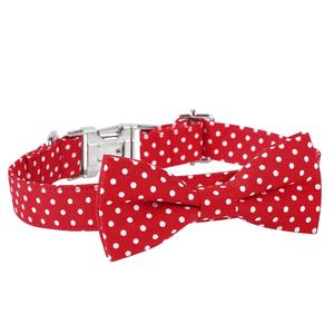 100% algodón punto aleación hebilla Bowknot perro mascota Collar - Product Image 3