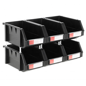 ESD type plastic parts storage and picking bin for workshop hardware store
