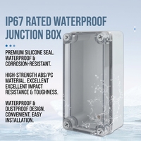Boîtier de jonction étanche personnalisé IP67, boîtier électrique transparent série AG